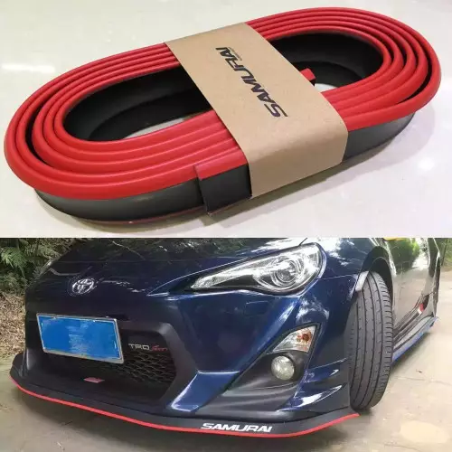 Universal Muticolour Front Bumper Spoiler Rubber Skirt