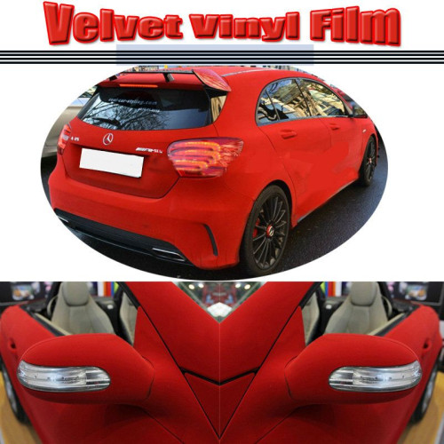 Nastro pellicola adesiva in velluto rosso wrapping per tuning e