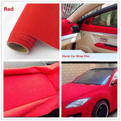 Nastro pellicola adesiva in velluto rosso wrapping per tuning e