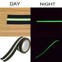 Black Anti-Slip adhesive tape with luminescent line - 50mm Best