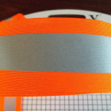 Nastro riflettente rifrangente da cucire combinato arancio fluo
