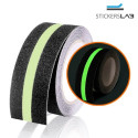 Black Anti-Slip adhesive tape with luminescent line - 50mm Best