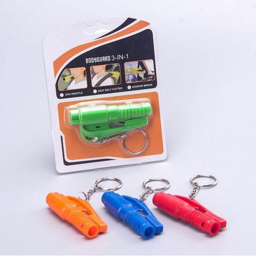 Martello d'emergenza che in caso di incidente rompe il vetro e