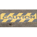 Adesivo antiscivolo giallo-nero con scritta "CAUTION" Miglior