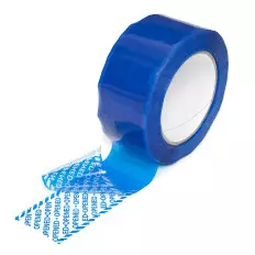 Fita de segurança azul com selo de garantia para empacotamento 2