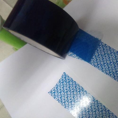 Nastro adesivo anti-manomissione colore blu che lascia scritta