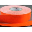 Cinta adhesiva reflectante naranja fluorescente para una