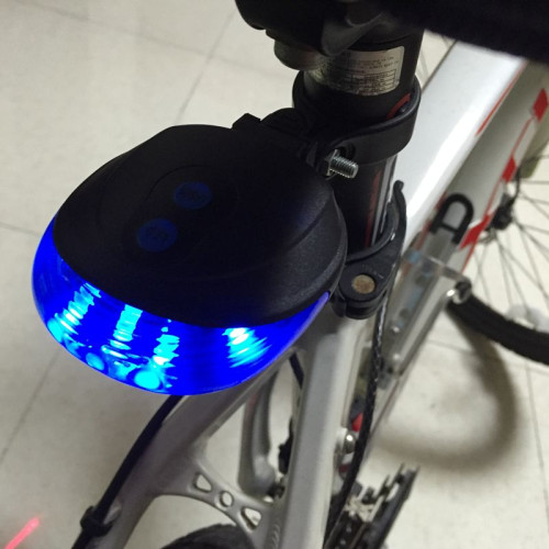 Luce posteriore per bicicletta a led blu con laser segnalazione