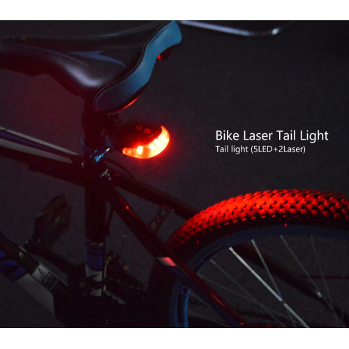 Hinten LED-Licht mit 2 Laser fur Fahrrad Bester Preis, Online