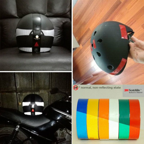 Cinta adhesiva reflectante en vinilo blanca de la marca 3M