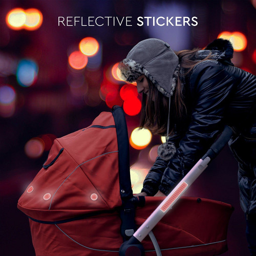 13 diverse reflektierende Aufkleber, um Kinderwagen, Fahrräder