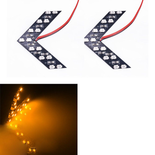 2 Setas luminosas com 14 LED SMD para espelhos retrovisores de