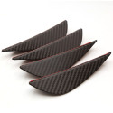 4 Alette protezione paraurti in ABS fibra carbonio modellabile