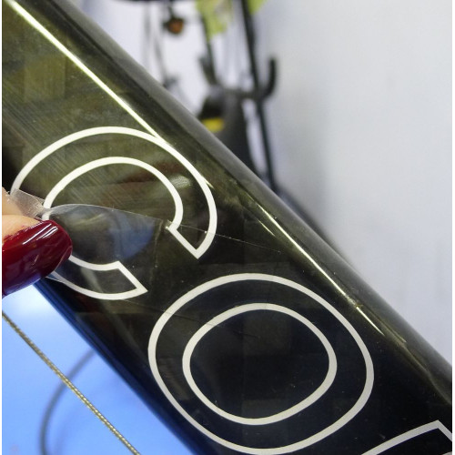 Transparente Klebebandfolie zum Schutz von Fahrrädern und
