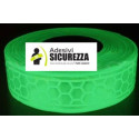 Silver reflective and phosphorescent fabric sew on tape that