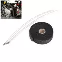 Fita térmica para coletor e escape de carro/moto, universal 25mm x 5m