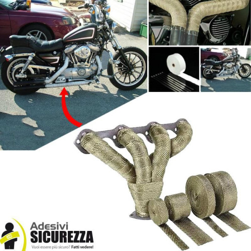 Hitzeschutzband für Auspuffkrümmer, Schalldämpfer Auto/Motorrad