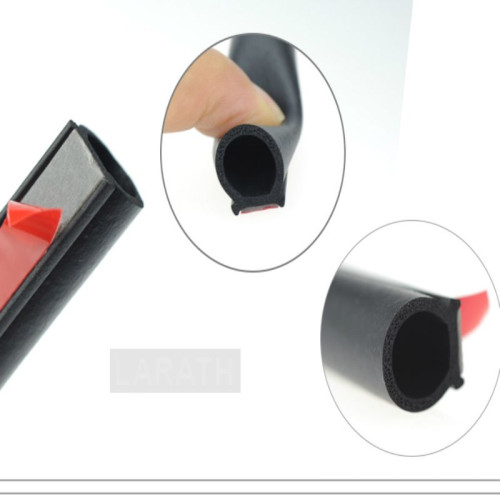 4M en coche interior de puerta adhesivo junta de goma "D" para