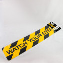 "WATCH YOUR STEP" Black and Yellow Chevron Hazard Anti Slip