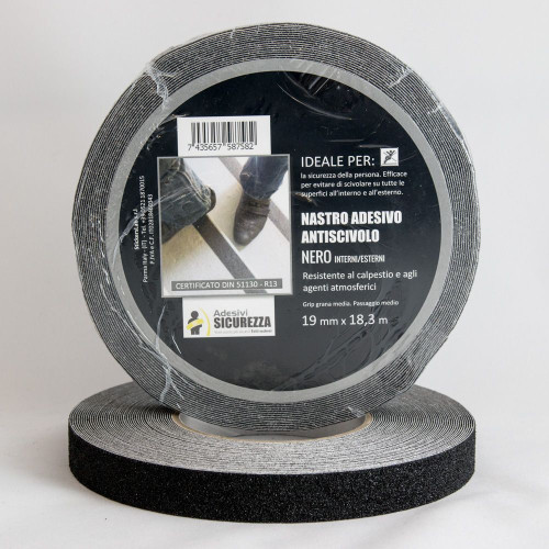 6 rotoli nastro antiscivolo nero extra grip 25mm x 6MT Melhor