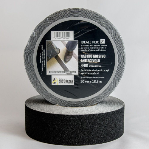 6 rotoli nastro antiscivolo nero extra grip 25mm x 6MT Best