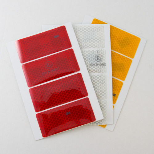 6 3M™ 983 Diamond Grade reflective rectangular decals/ stickers