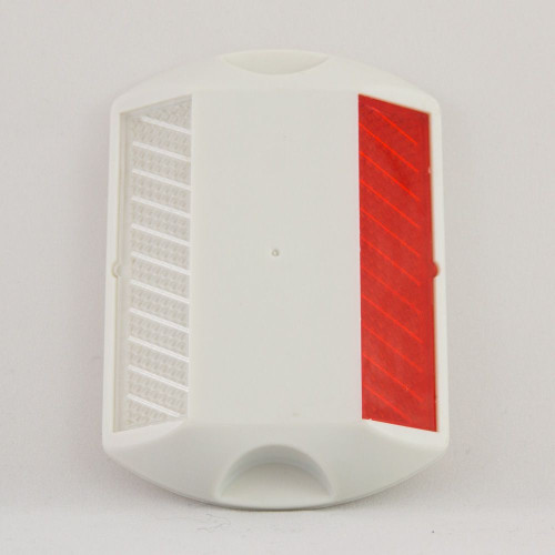 Reflector de carretera para suelo en plastica blanca -