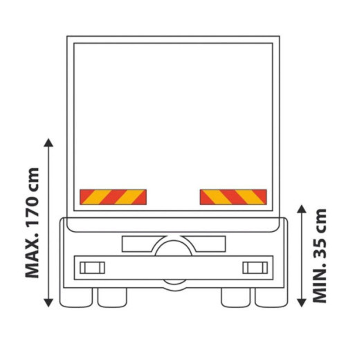 ECE 70.01 Reflective panels for 2-piece kit in class 3 PVC or