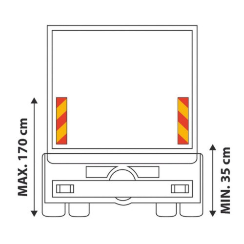 ECE 70.01 Panneaux réfléchissants pour kit en 2 pièces en PVC