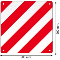Kit 4 Pannelli Rifrangenti StickersLab ECE 70.01 Classe 3 In Alluminio 3M Per Rimorchi, 283x195mm, Strisce Giallo-rosse, Omologati EU.
