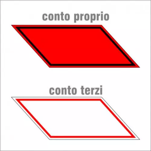 Kit contrassegni adesivi camion trasporto per conto proprio /