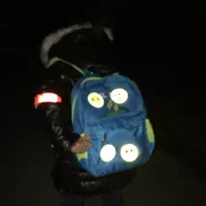 Reflektierende Schlüsselanhänger Smile ideel für Kinder