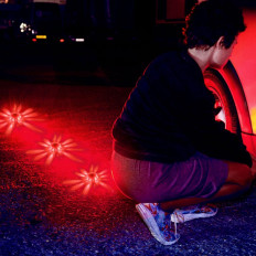 Led flashing street light for visibility in case of breakdown 2