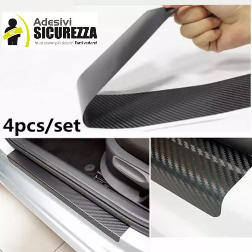 4 carbon-fiber scratch-resistant protective stickers for car