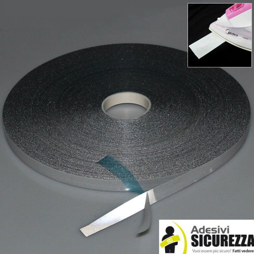 Heat-sealable reflective tape (with iron) silver 10/25 / 50mm x