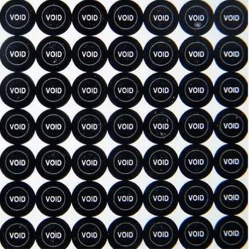 1000 etiquetas adesivas garantir selos 0,25 centímetros VOID