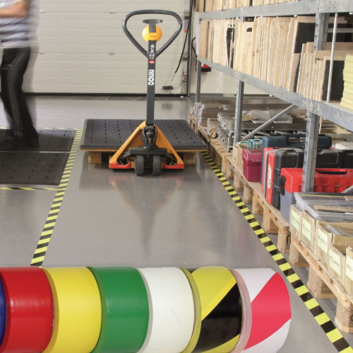 Cinta adhesiva para marcar el piso 25/50/75 mm x 33 MT Mejor