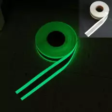 Luminescent sewing tape with reflective band at the center of 2