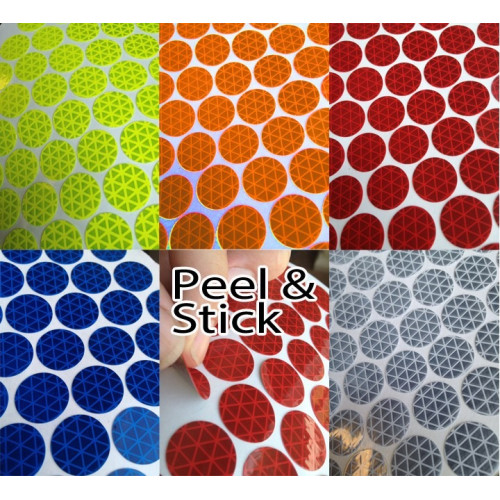 10 reflective circular decals/ stickers for truck wheel bolts -