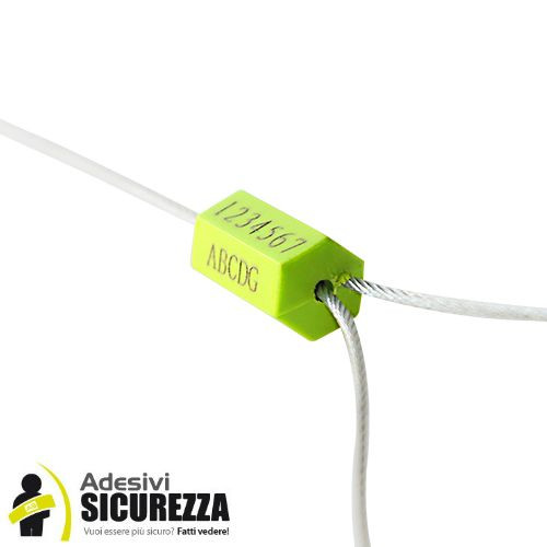 Sellos de seguridad con cable de acero de 1.8 mm con numeración