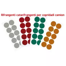 Cerchi adesivi rifrangenti 10 pezzi diametro 37mm copri bulloni