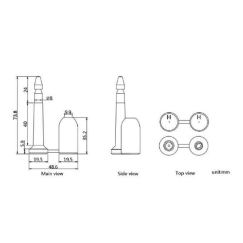 Sicherheitsnageldichtungen für ISO / PAS 17712 Container mit