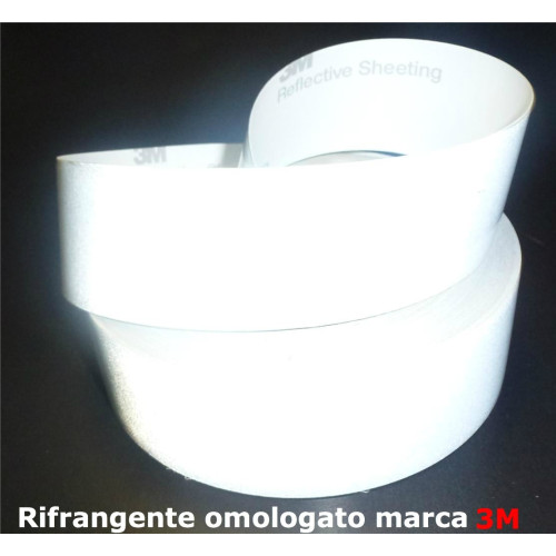 Cinta adhesiva reflectante en vinilo blanca de la marca 3M