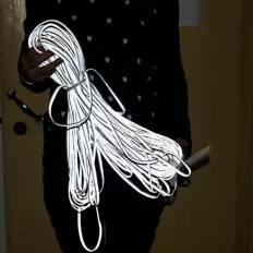 Cinta de coser de PET reflexiva plateada extra gruesa - 10m x 2