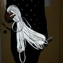 Extra thick woven silver reflective PET sewing tape - 10m x