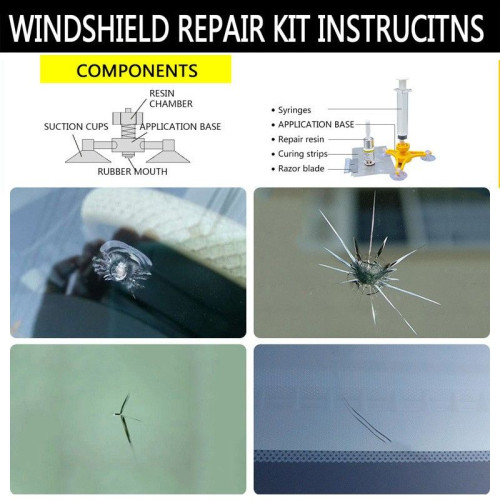 Kit de réparation des petites fissures ou bosses de la vitre de