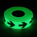 Nastro adesivo luminescente da 50mm con frecce verdi Miglior