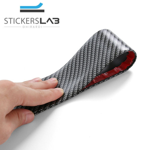Carbon fiber model strip in soft rubber with 3M double sided