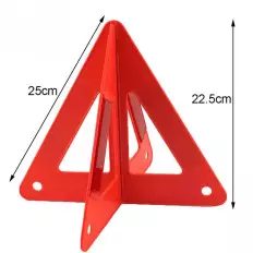 Plastic warning triangle with tripod reflex reflectors for road 2