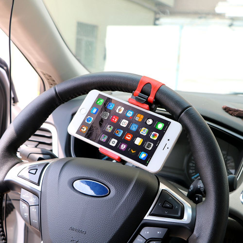 Universal Adjustable Car Support with Steering Wheel Mount for
